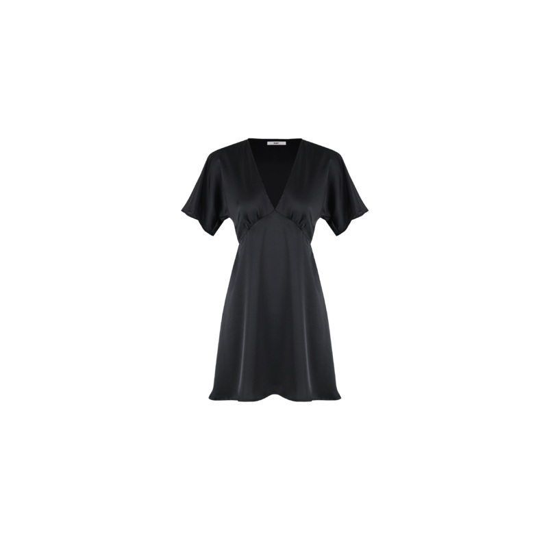 BETTINA SATIN MINI DRESS BLACK