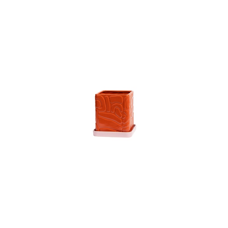 CUBE PLANTER RED|ONE SIZE