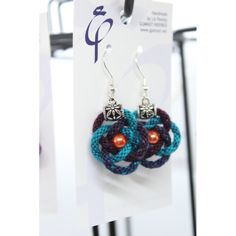 Earrings – Kumihimo Rope  – Dove Dale – phoenix (J2356)