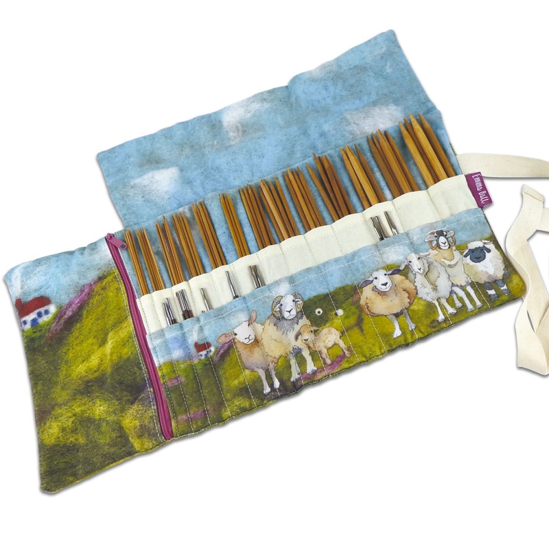 Felted Sheep – Emma Ball – Crochet, DPN & Interchangeable Needle Wrap
