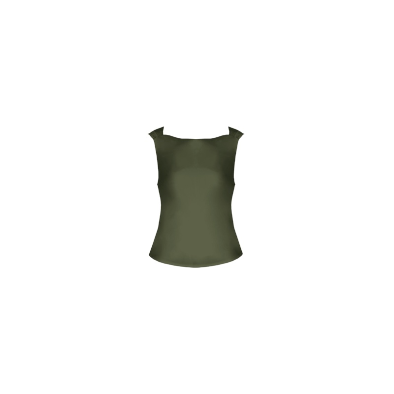 FIREBIRD COWL SLEEVELESS TOP JETTA GREEN