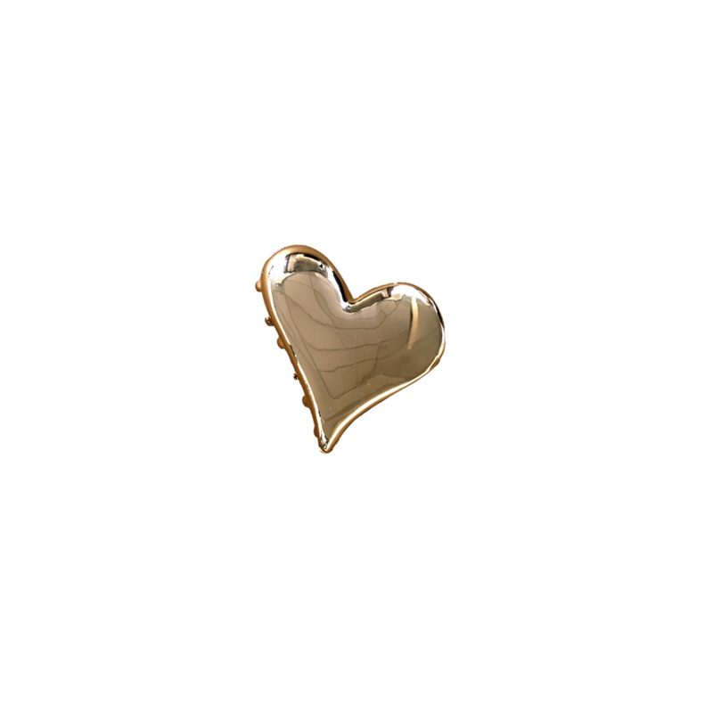 HEART HAIR CLAW SMALL GOLD|ONE SIZE