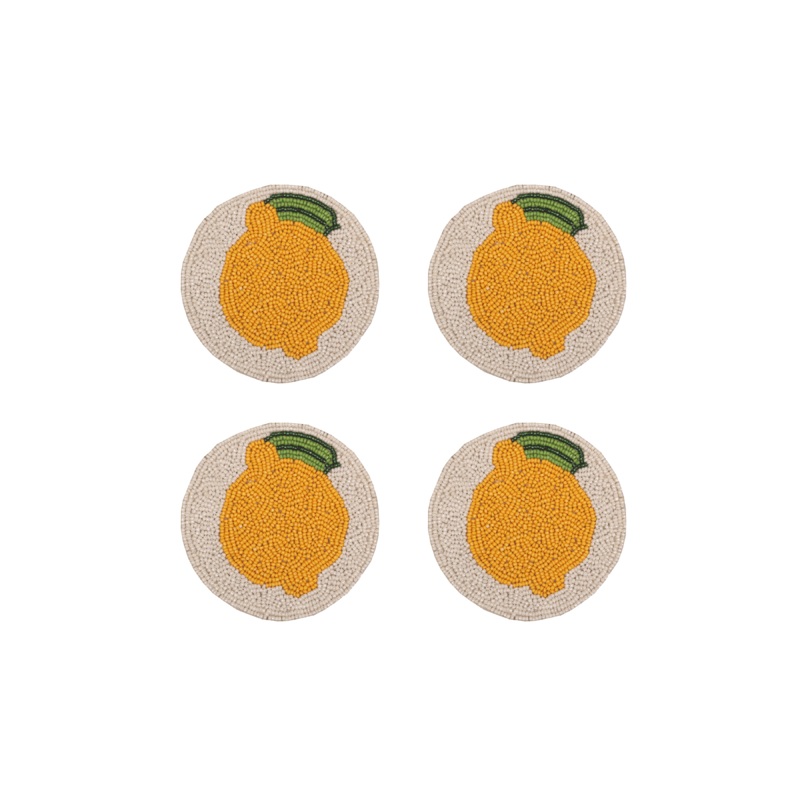 LEMON COASTER 4 PCS SET LEMON|ONE SIZE