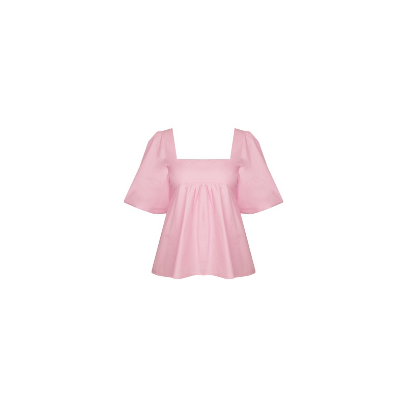 MARGIE TIE-BACK BLOUSE PINK|4|6|8|10|12|14|16|18|20