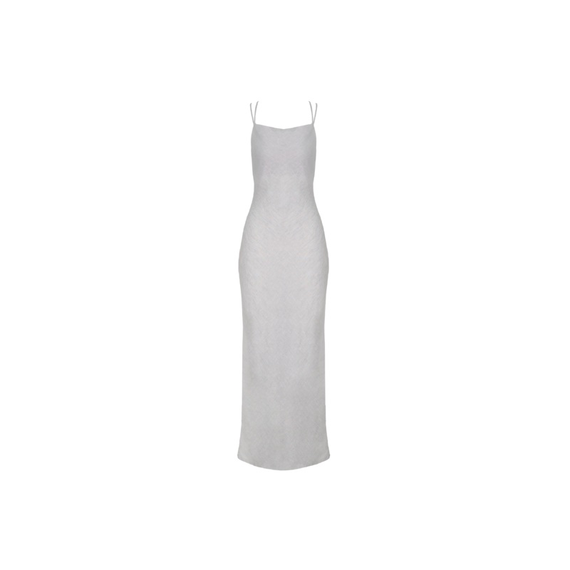 NAIA LINEN MIDIDRESS GREY MARLE