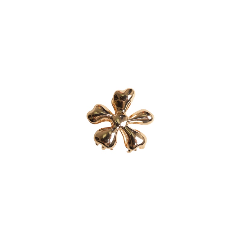 SMALL FLOWER HAIR CLAW GOLD|ONE SIZE