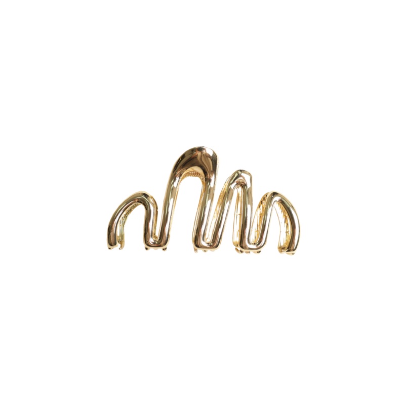 SQUIGGLE HAIR CLAW GOLD|ONE SIZE
