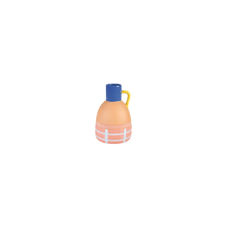 TERRACOTTA GRID VASE MULTI|Default Title