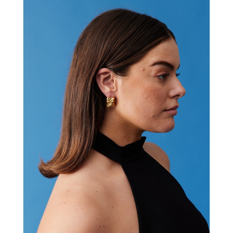 THEA STUDS GOLD|ONE SIZE