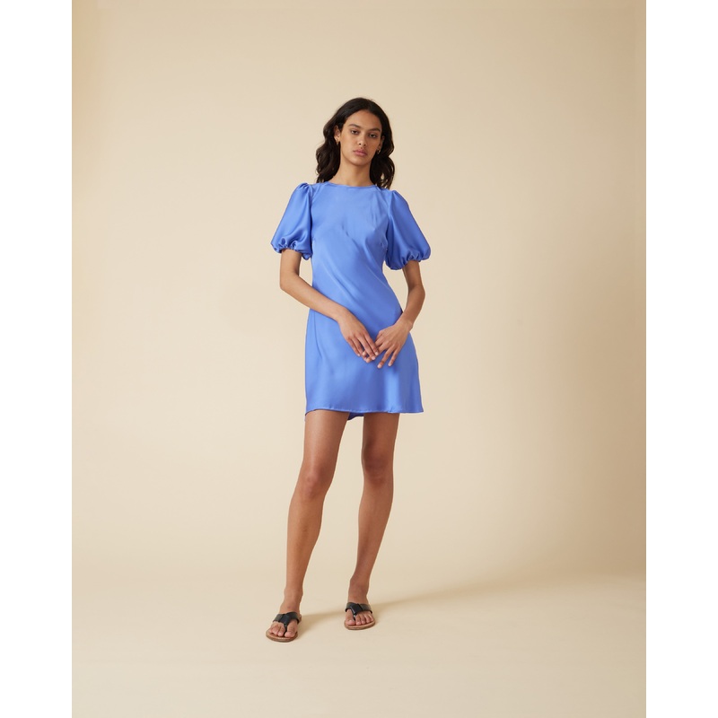 KENDALL SATIN MINI DRESS PERIWINKLE