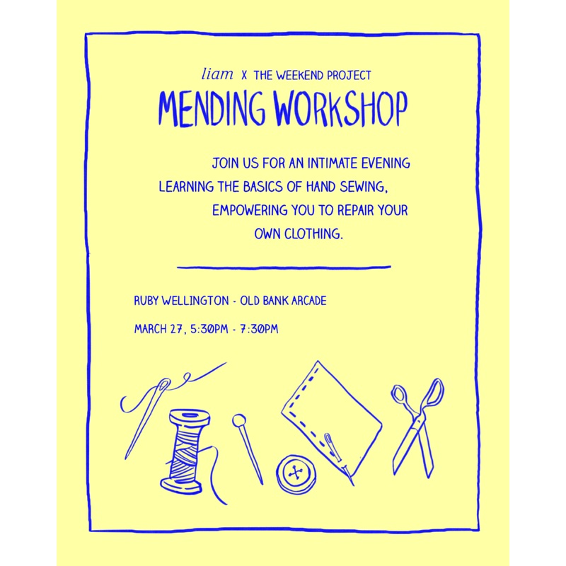 LIAM X THE WEEKEND PROJECT MENDING EVENT