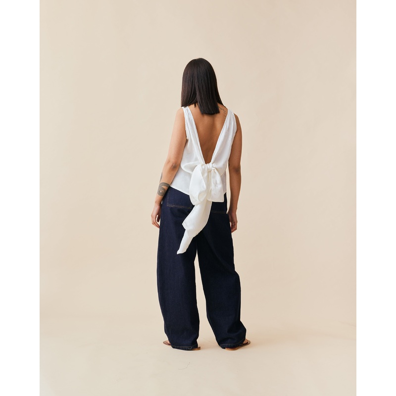 LIZ TOP LIZ JACQUARD WHITE LOOKBOOK  2