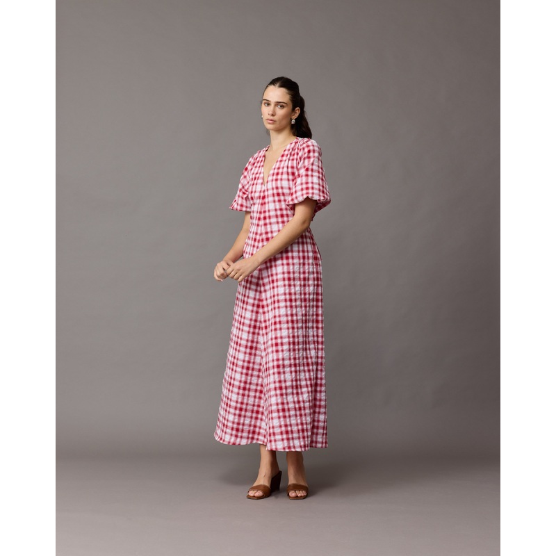 MOLLY DRESS RED CHECK|4|6|8|10|12|14|16|18|20