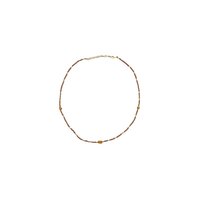 PACO NECKLACE BROWN|ONE SIZE