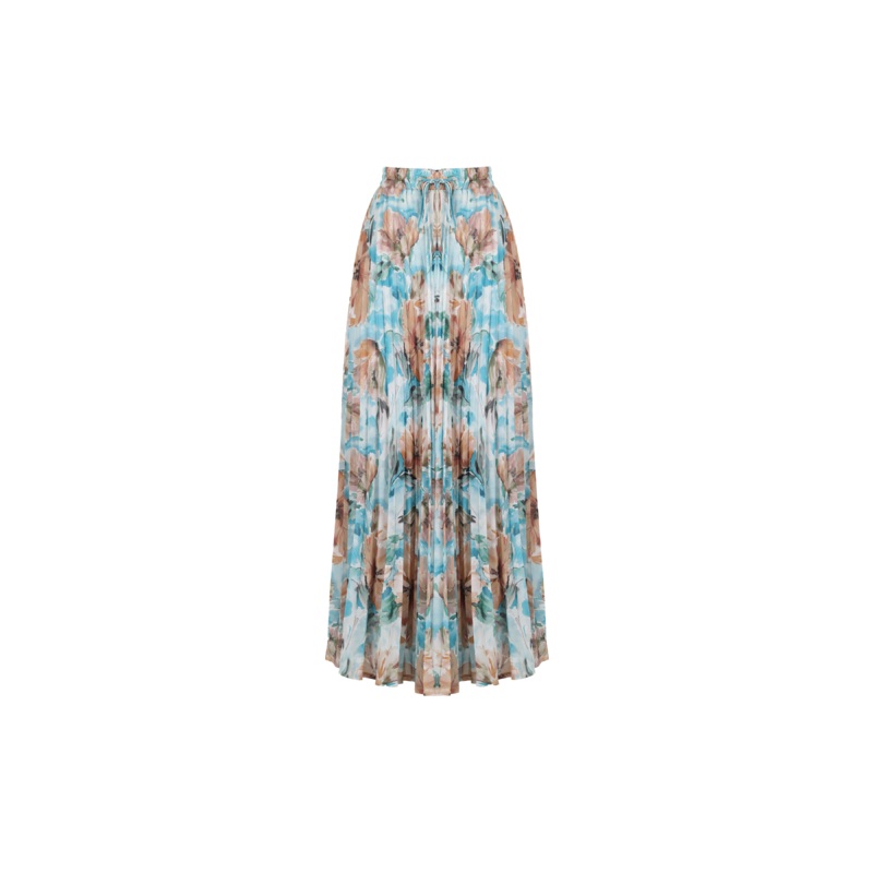 AUGUST PLEAT SKIRT WILTED FLORAL