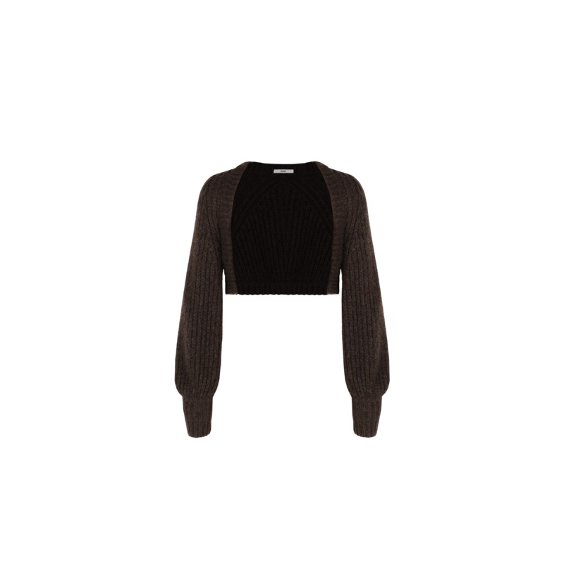BOBBI SHRUG CHOCOLATE|X-SMALL|SMALL|MEDIUM|LARGE|X-LARGE