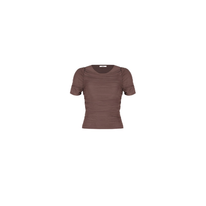 BOUNCE MESH T-SHIRT BROWN SUGAR