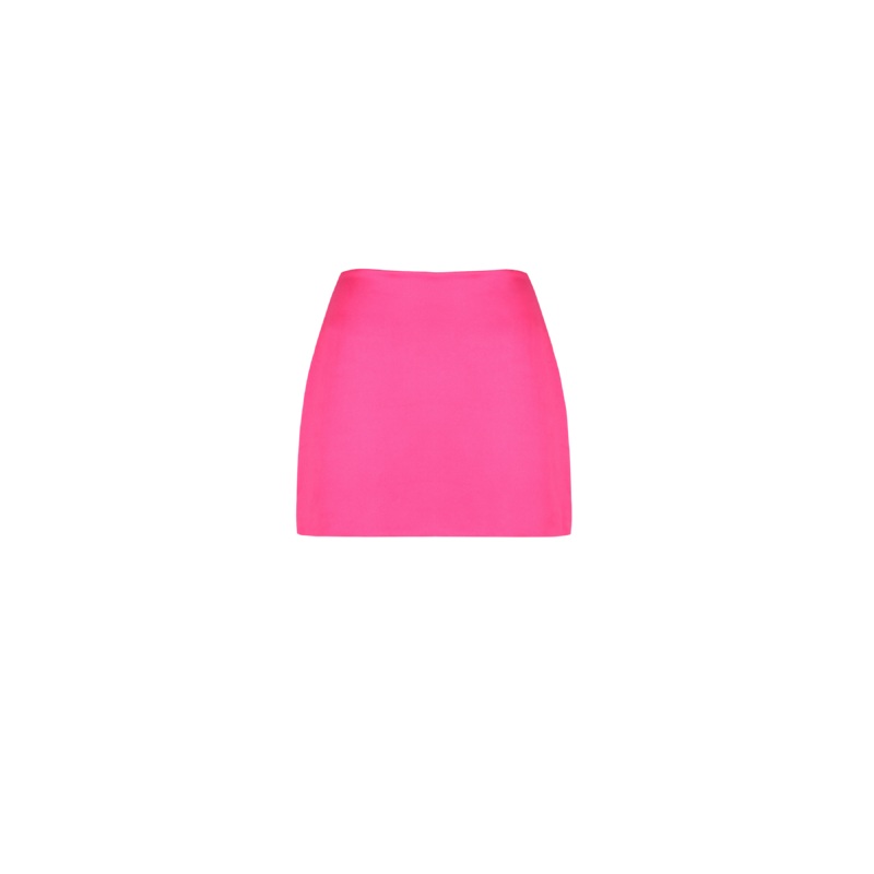 CHER SATIN MINI SKIRT SUPER PINK