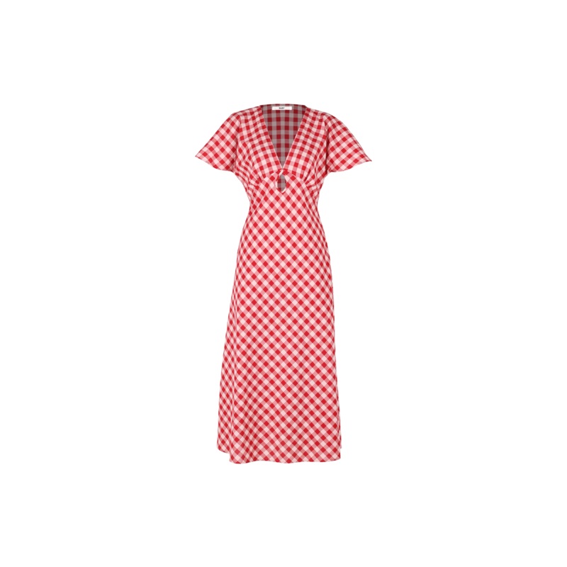 CLOVER MIDI DRESS RED GINGHAM|4|6|8|10|12|14|16|18|20|22|24