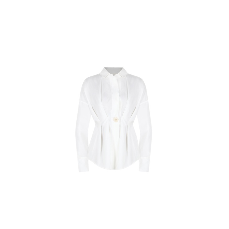 FIONA PLEAT SHIRT WHITE|4|6|8|10|12|14|16|18|20