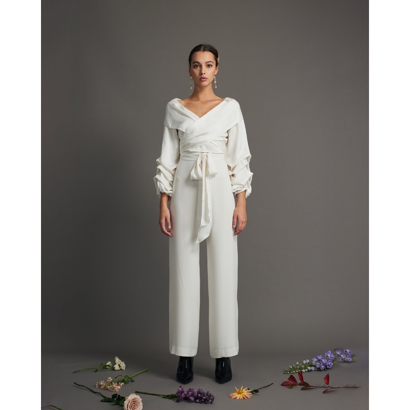 MARGOT WRAP TOP WHITE|4|6|8|10|12|14|16