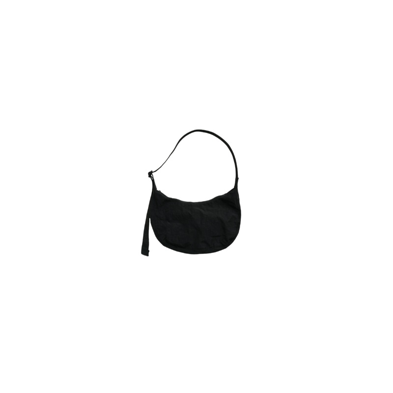 MEDIUM NYLON CRESCENT BAG BLACK