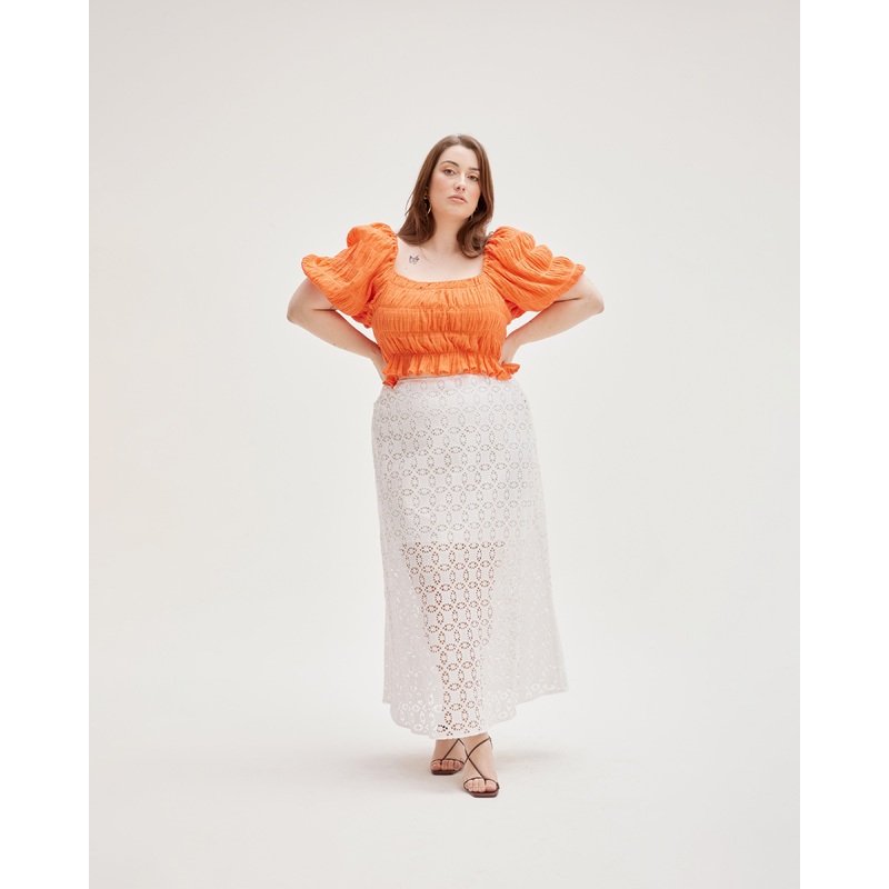 MIRELLA PUFF SLEEVE BODICE APEROL