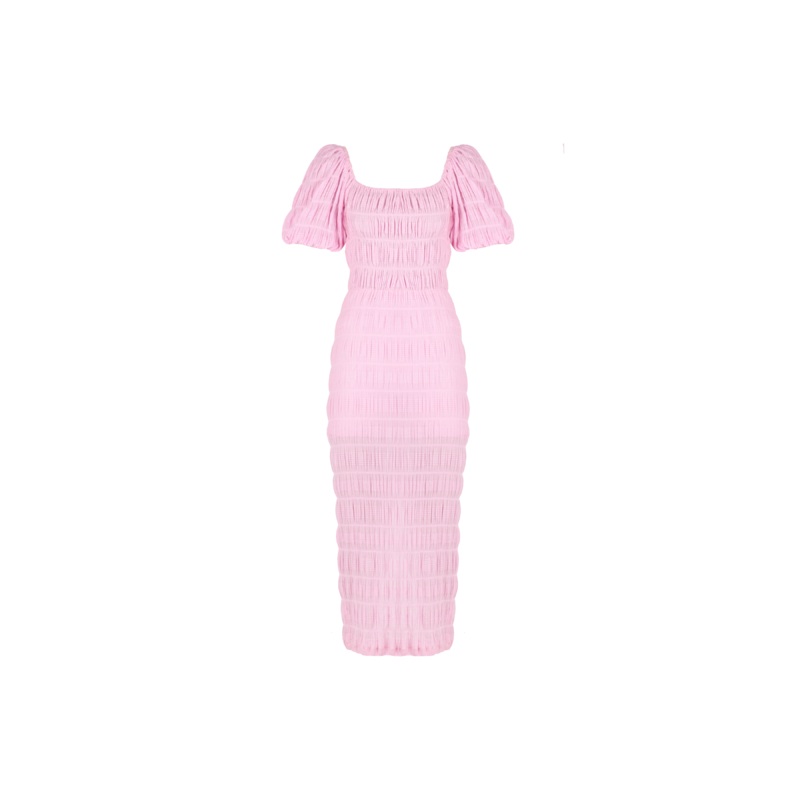 MIRELLA PUFF SLEEVE DRESS PINK