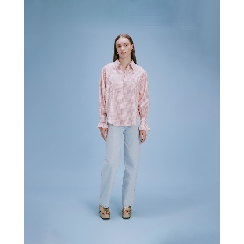 VAL GINGHAM SHIRT PINK GINGHAM