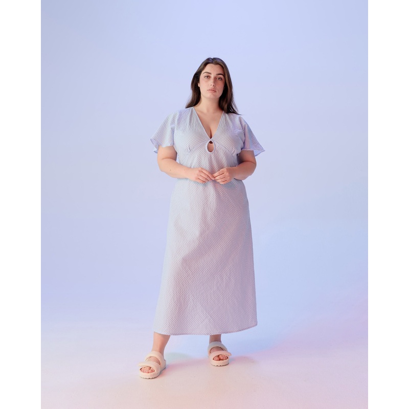 CLOVER MIDI DRESS PALE BLUE|4|6|8|10|12|14|16|18|20|22|24