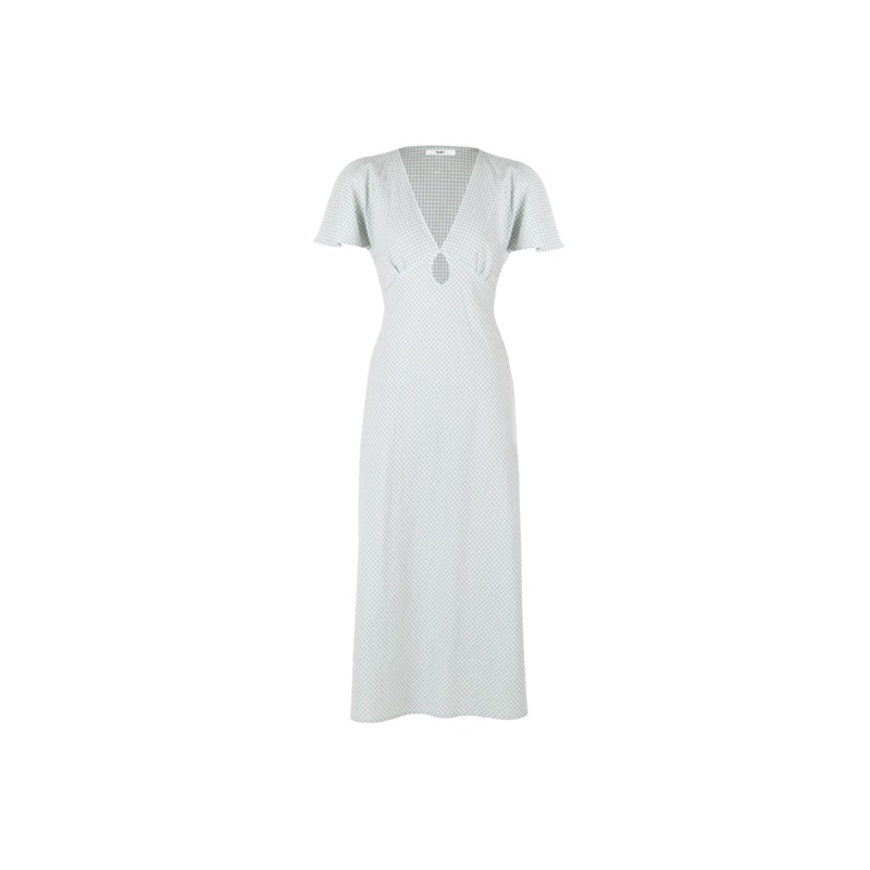 CLOVER MIDI DRESS SAGE GINGHAM