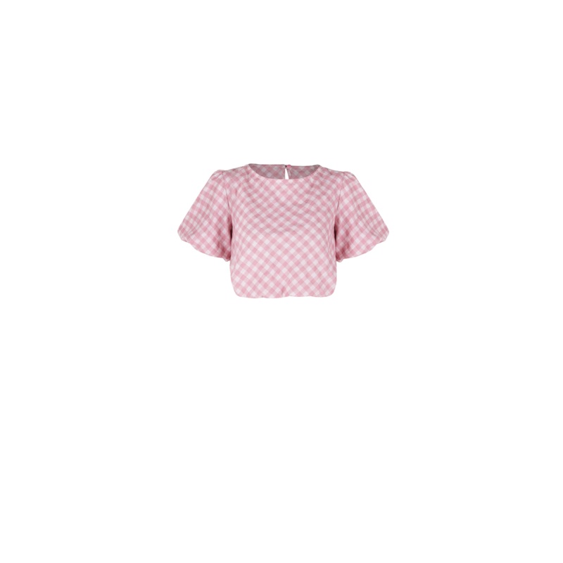 KENDALL GINGHAM BLOUSE PINK GINGHAM