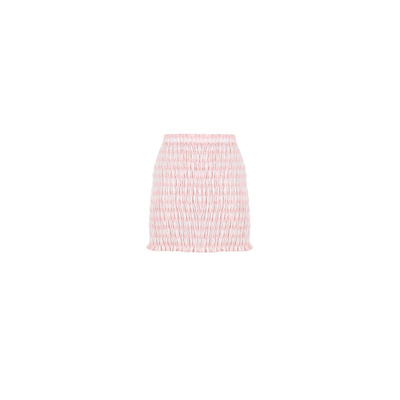 KLEIN GINGHAM MINI SKIRT PINK GINGHAM