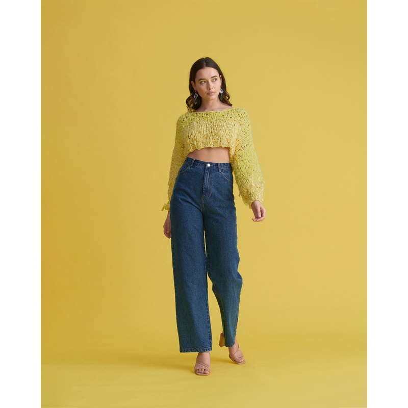 LIAM X GEO KNITS SLOW SWEATER LEMON
