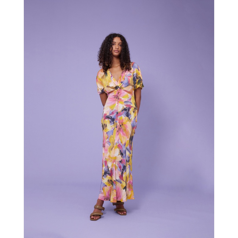 MAUDE SILK DRESS FLORAL|4|6|8|10|12|14|16|18|20|22|24