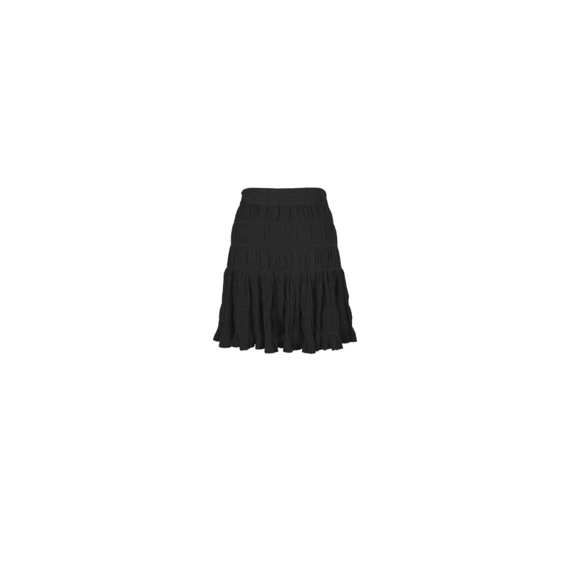 MIRELLA TIERED MINI SKIRT BLACK