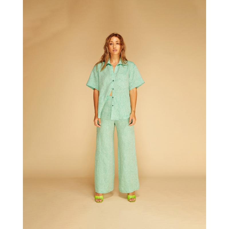 TAI LINEN PANT GREEN MARLE|4|6|8|10|12|14|16|18|20