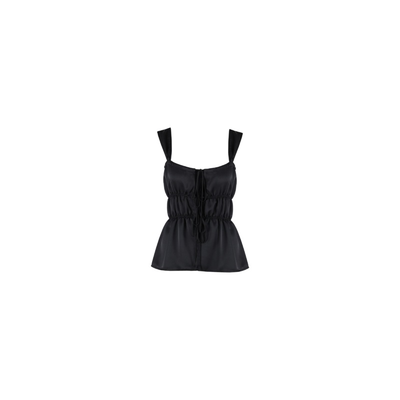 UMA SATIN TIE CAMISOLE BLACK|4|6|8|10|12|14|16|18|20