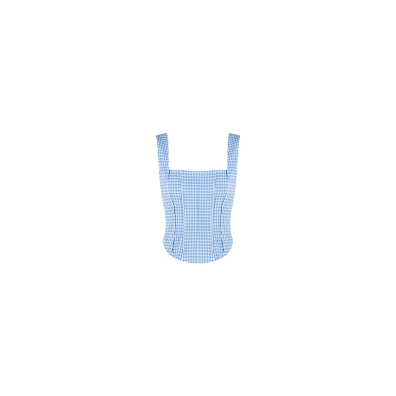 VITTORIA BODICE BLUE GINGHAM|4|6|8|10|12|14|16|18|20