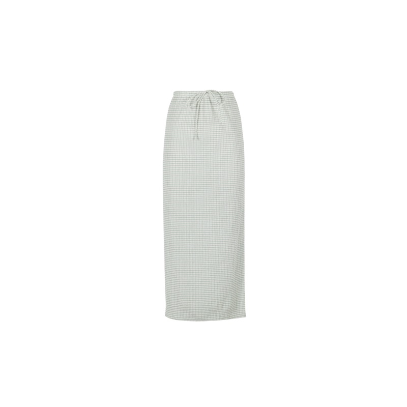 DELPHI GINGHAM SKIRT SAGE GINGHAM