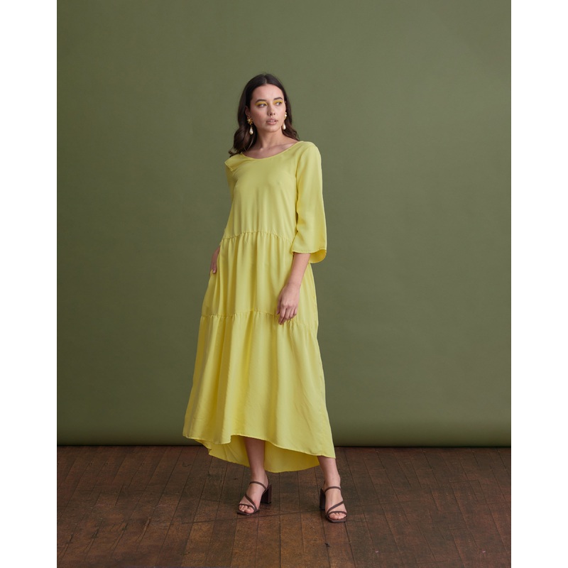 EROS MAXI DRESS LEMON|4|6|8|10|12|14|16|18|20|22|24