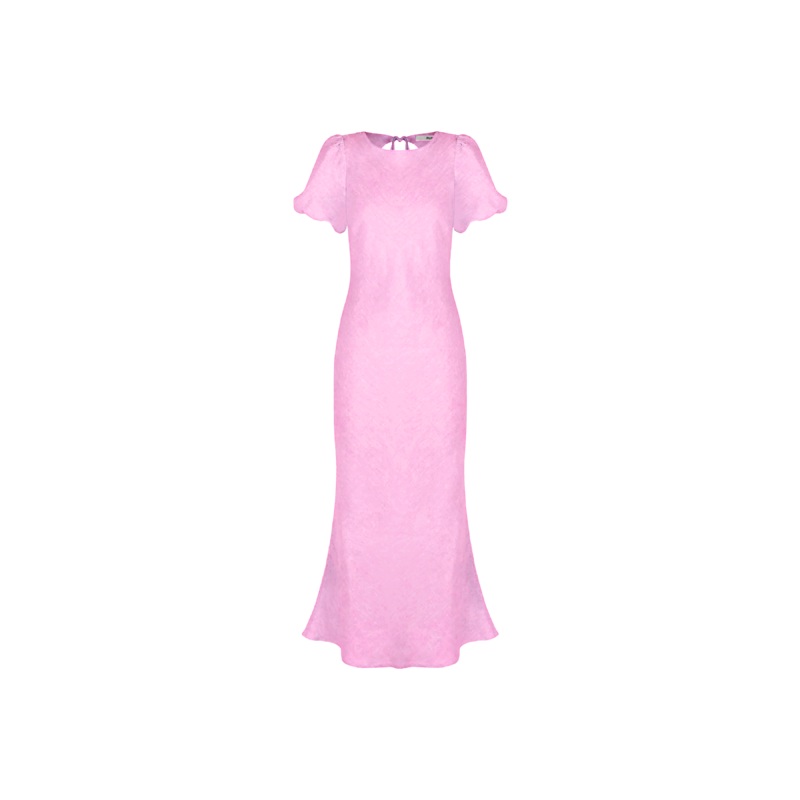 KOS LINEN DRESS PINK|4|6|8|10|12|14|16|18|20|22|24