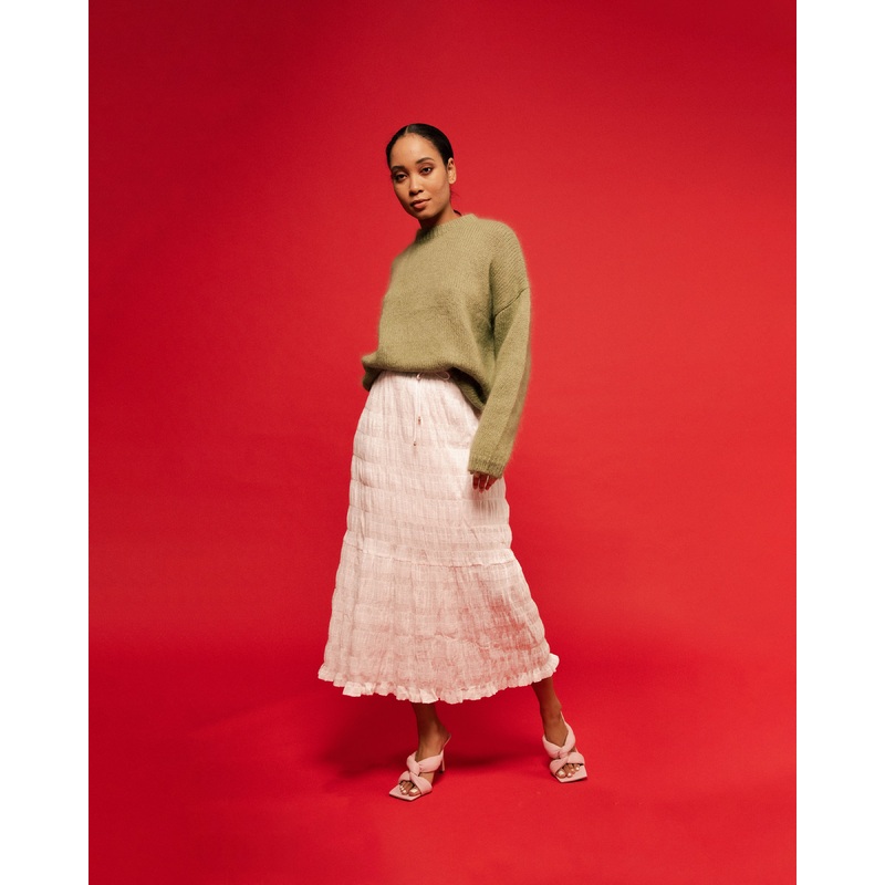 MIRELLA MAXI SKIRT WHITE|4|6|8|10|12|14|16|18|20|22|24