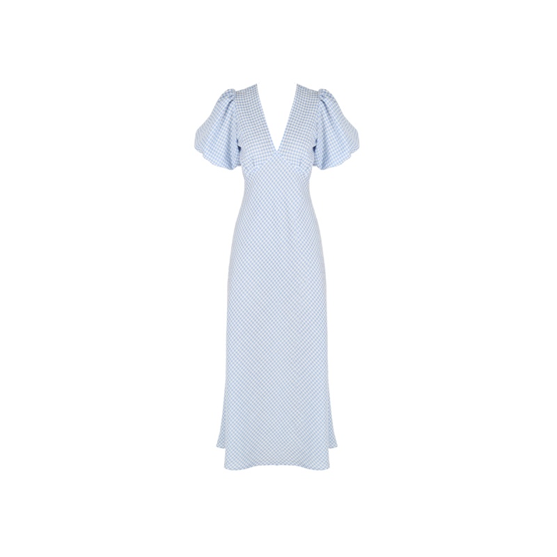UMA DRESS BLUE GINGHAM|4|6|8|10|12|14|16|18|20