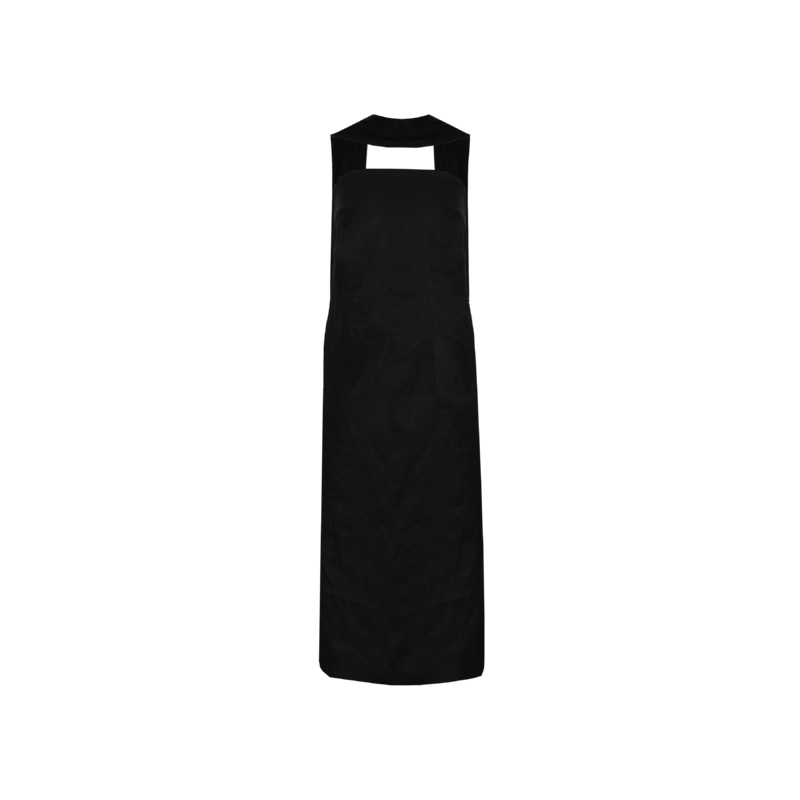 AVA LINEN SASH DRESS BLACK|4|6|8|10|12|14|16|18|20