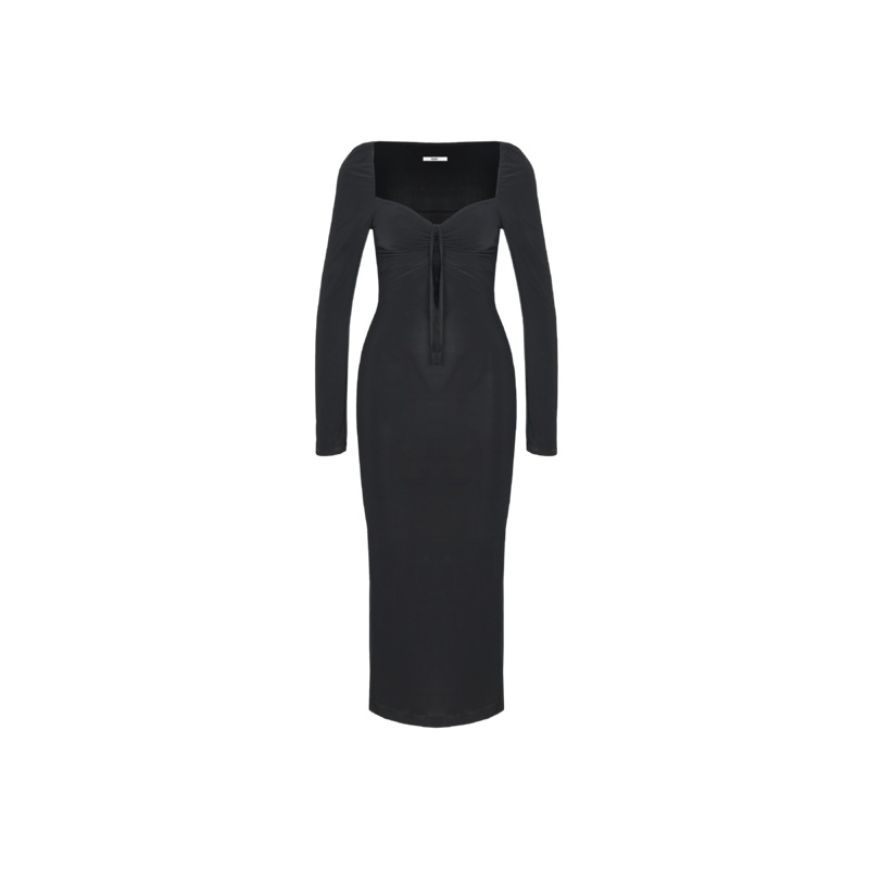 BOBBI TIE DRESS BLACK|4|6|8|10|12|14|16|18|20