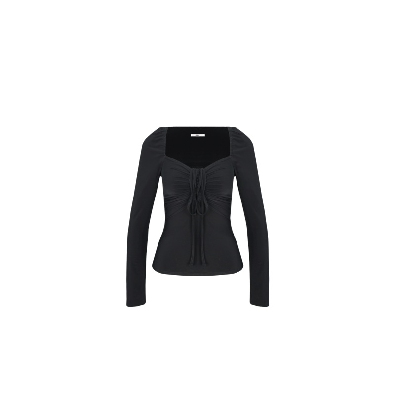 BOBBI TIE LONG SLEEVE BLACK|4|6|8|10|12|14|16|18|20