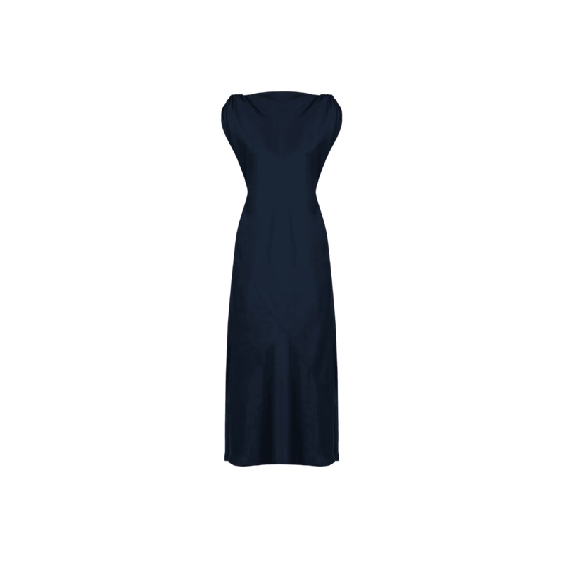 CURTIS MIDI DRESS MULHOLLAND NAVY