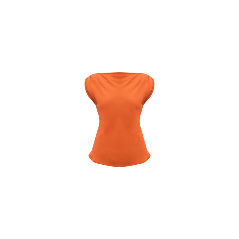 CURTIS SLEEVELESS BLOUSE ORANGEADE