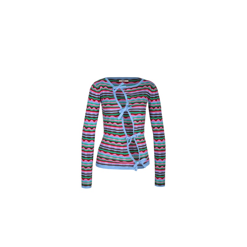 DILLON CARDIGAN BLUE WAVE STRIPE